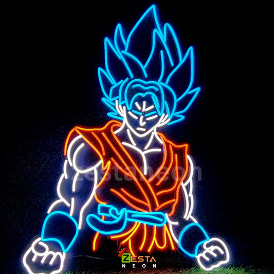 Saiyan Brilliance: The Goku Neon Lamp