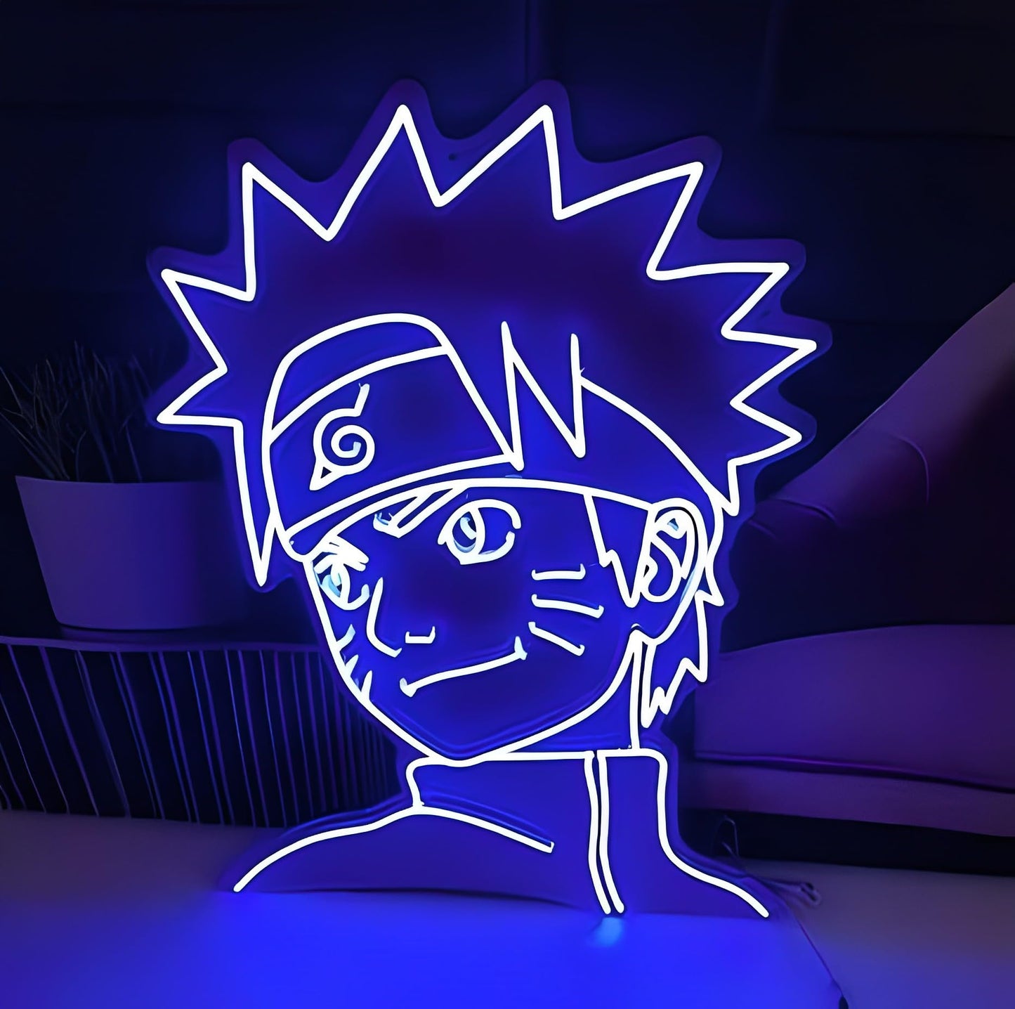 Radiant Spectrum: Naruto Neon Wall Lamp in Multiple Sizes and Colors