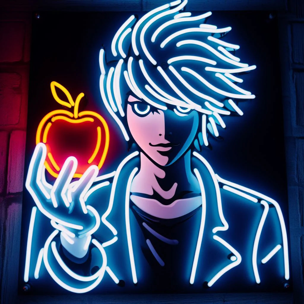 Luminescent Ambition: The Light Yagami Neon Lamp